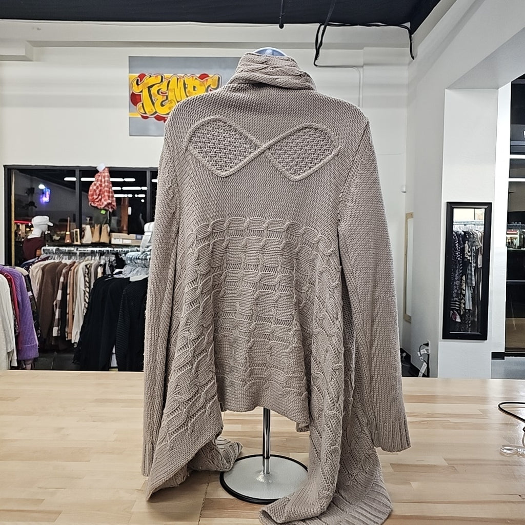 JustFab Size L Brown Cardigan