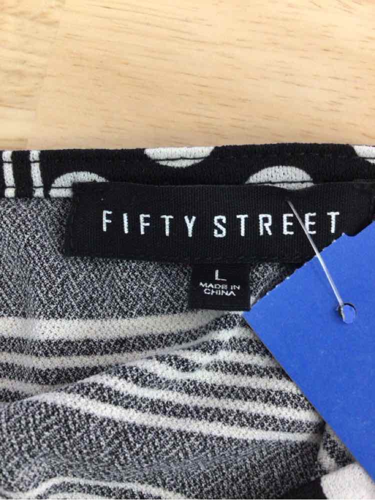 Fifty Street Size L Black Preloved Blouse LS