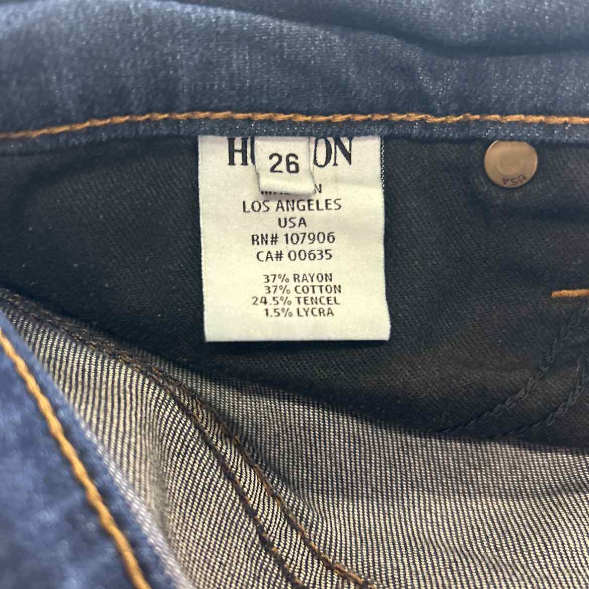 Hudson Size 26 Denim Pants
