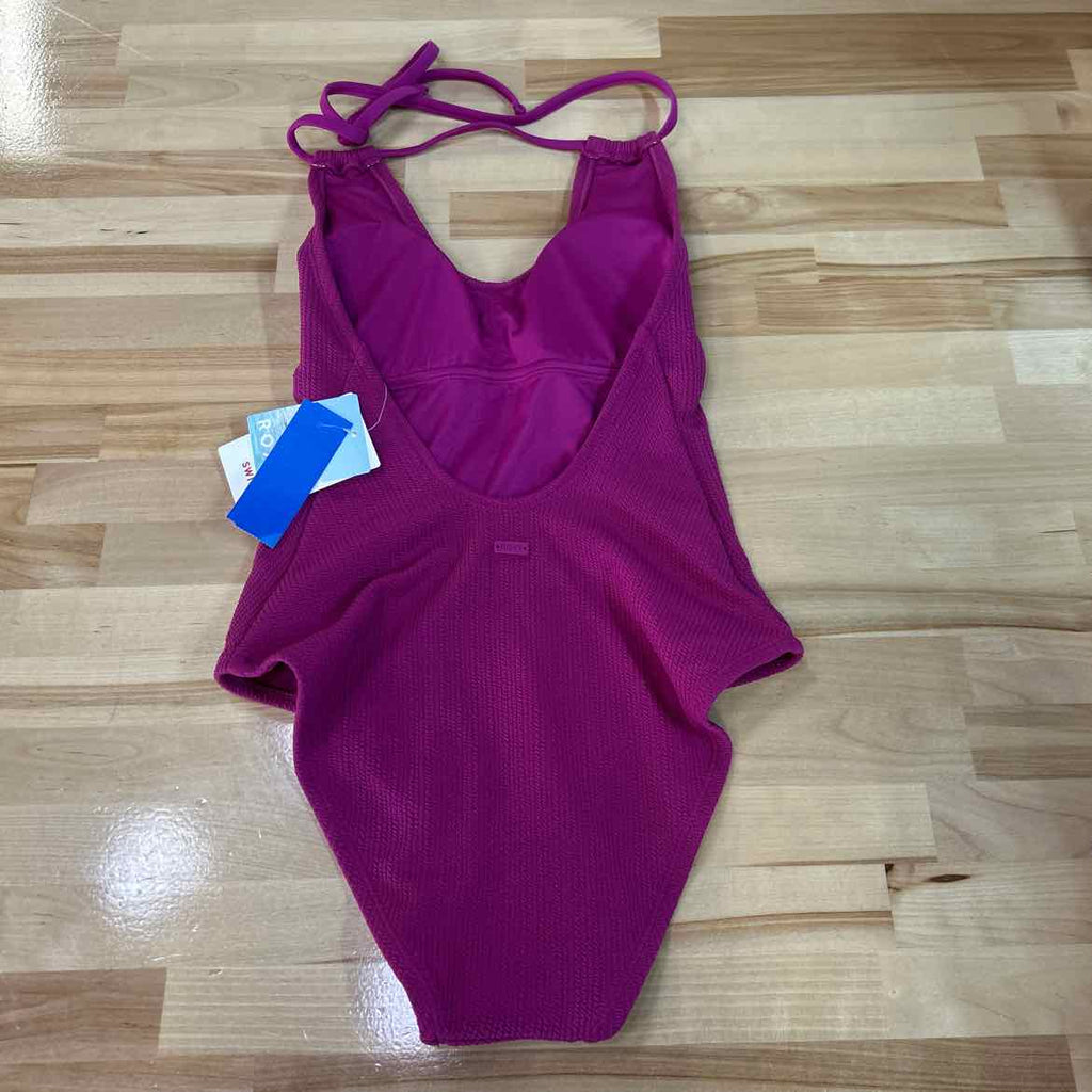Roxy Juniors' Aruba Halter One-Piece Swimsuit - Wild Aster Pink
