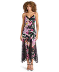 Steve Madden Women's Delia Printed Lace-Trim Maxi Dress - Black Multi
