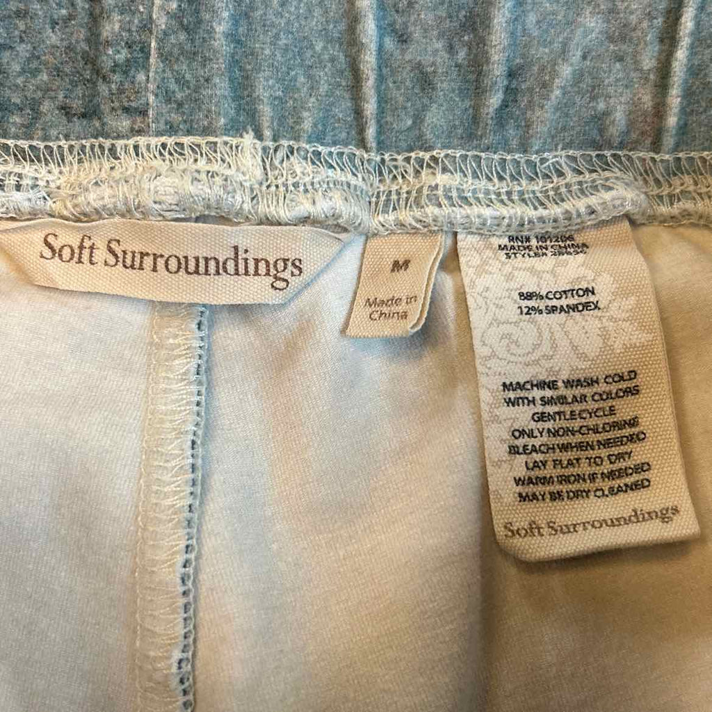 Soft Surroundings Size M Blue Brown Preloved Pants