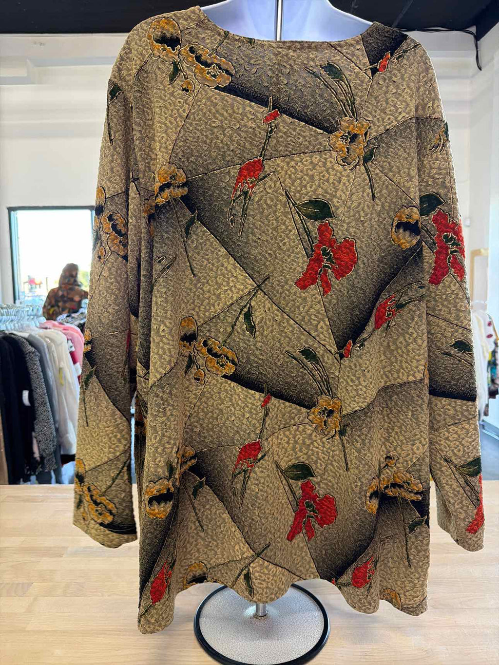 Sharon Anthony Size 3X Brown Long Sleeve