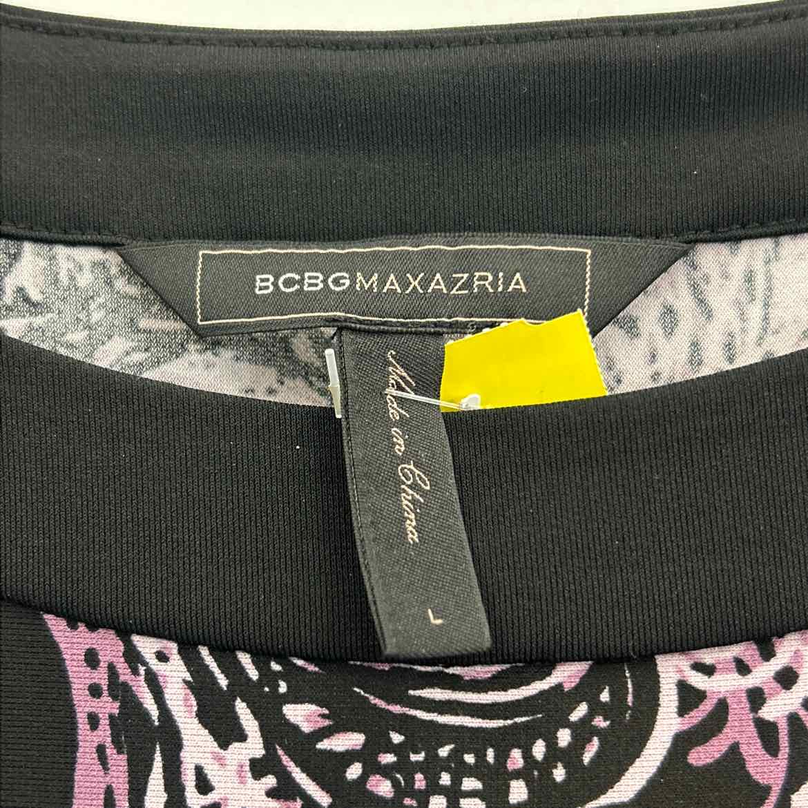 BCBG Size L Black & Purple Dress