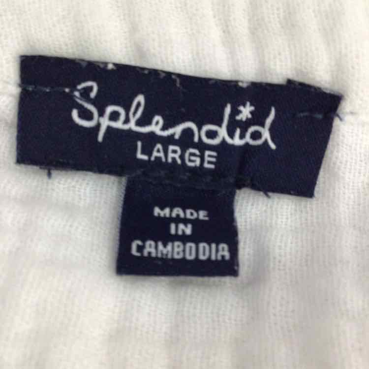 Splendid Size L White Preloved Blouse LS