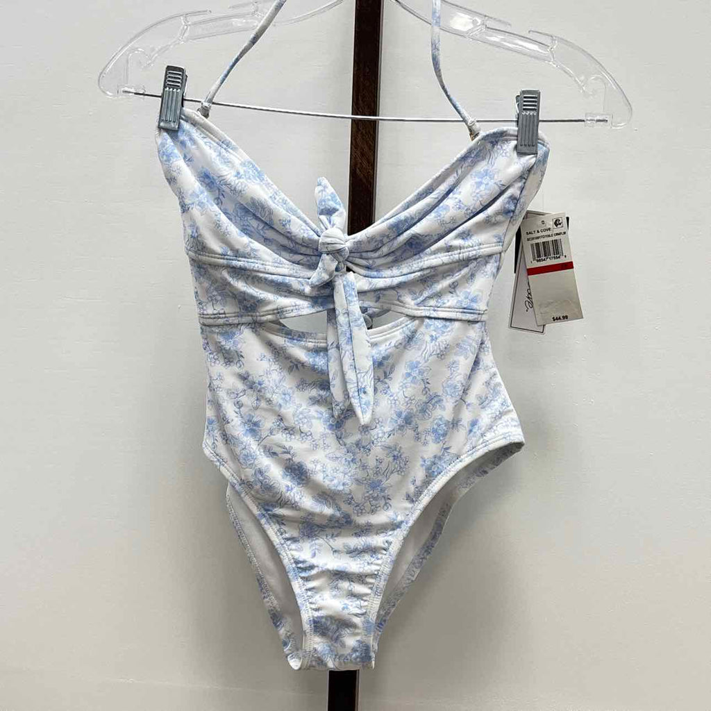 Salt + Cove Juniors' Bow Cutout One-Piece Swimsuit