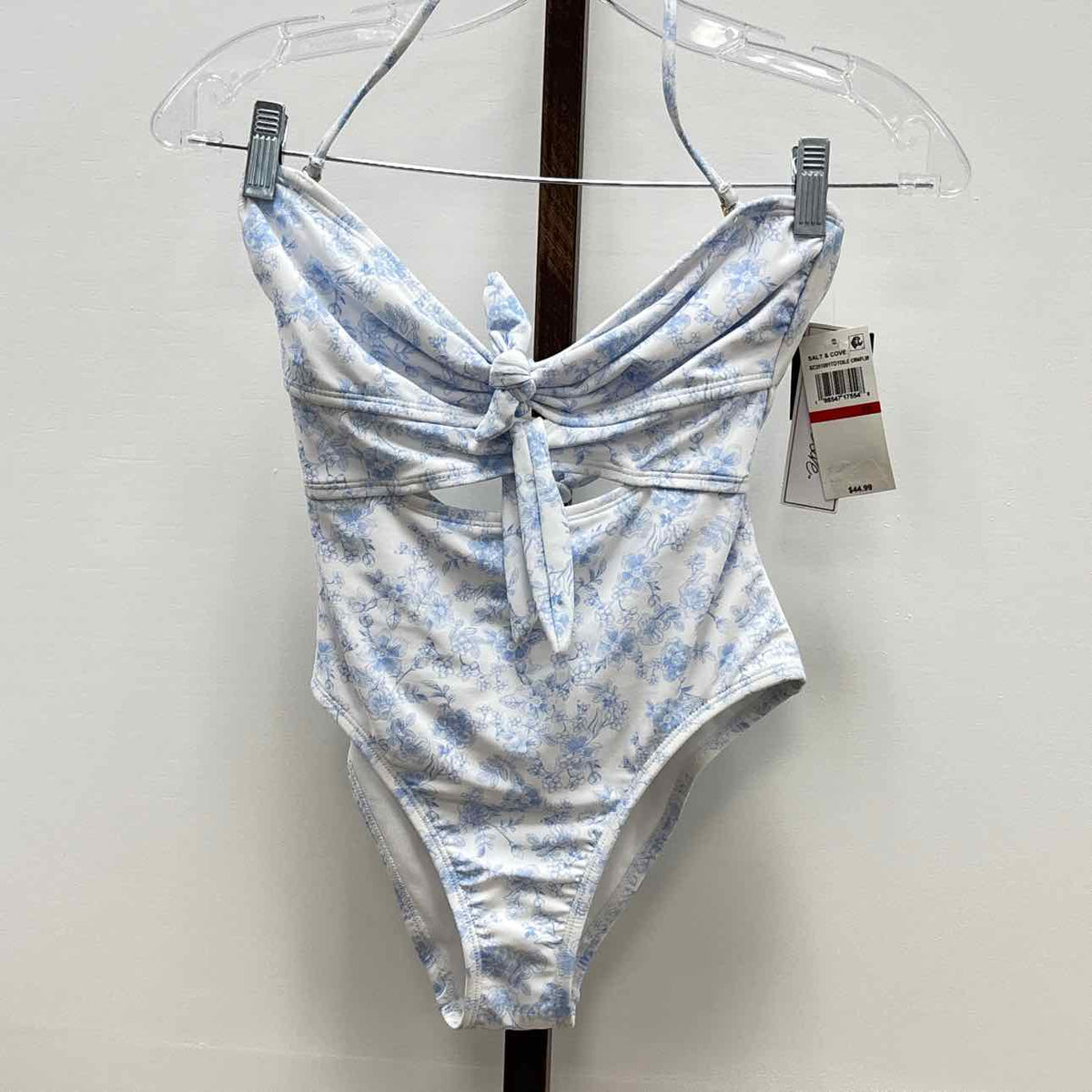 Salt + Cove Juniors' Bow Cutout One-Piece Swimsuit