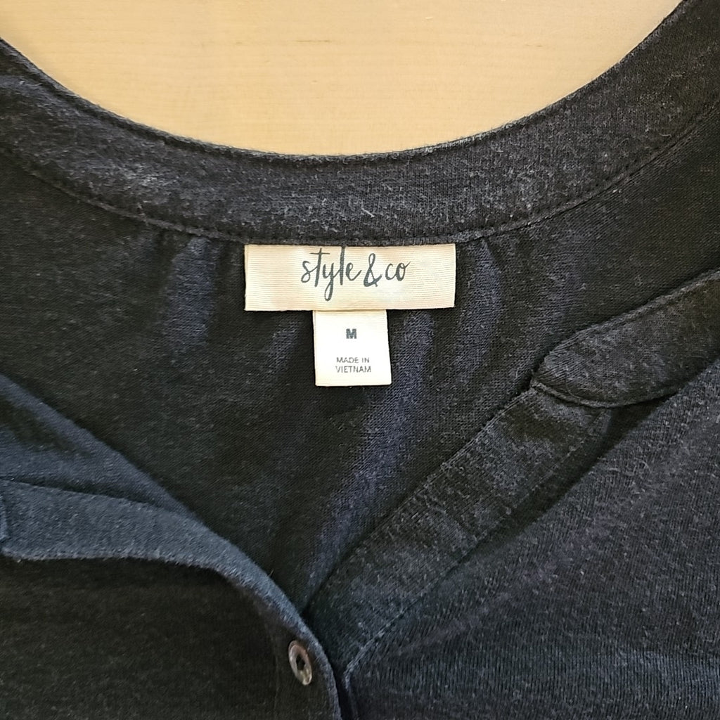 Style & Co. Size M Gray Preloved T-shirt