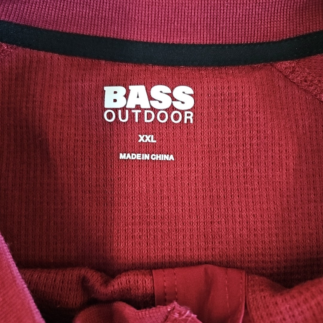 Bass Outdoor Mens Performance Thermal Henley Shirt