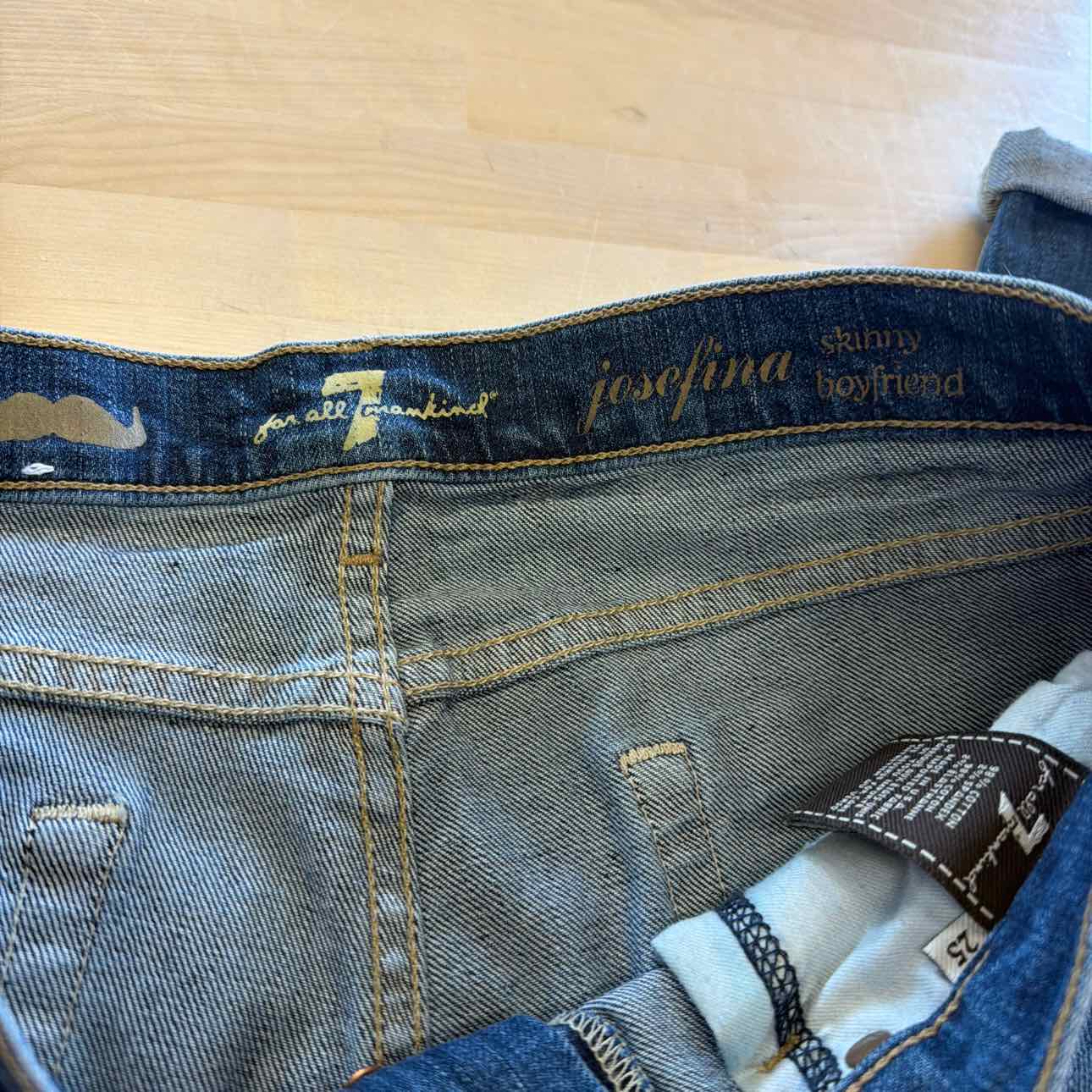 7 for all mankind Size 25 Blue Denim Preloved Jeans