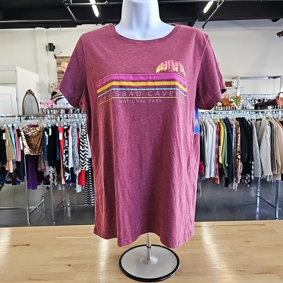 LAT Size L Pink Carlsbad Caverns  T-shirt