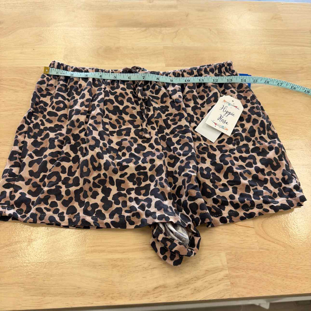 hippie rose Women Size S  Brown New Shorts  Leopard Pull-on Drawstring Shorts