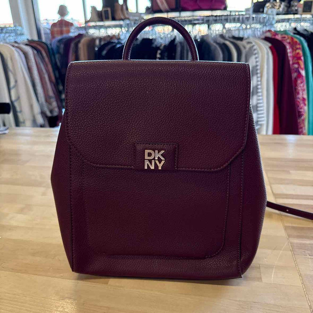 DKNY Maroon Backpack Handbag