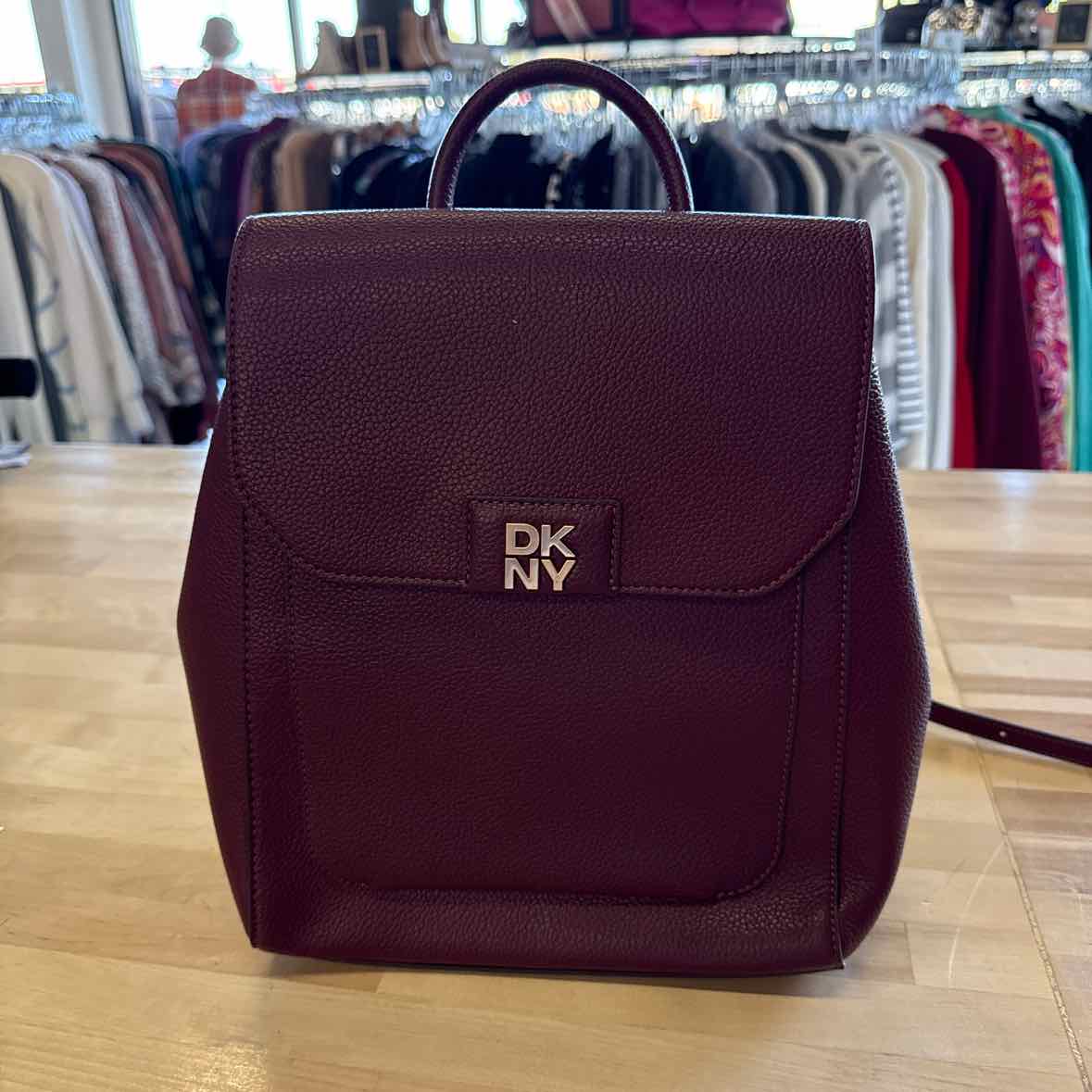 DKNY Maroon Backpack Handbag