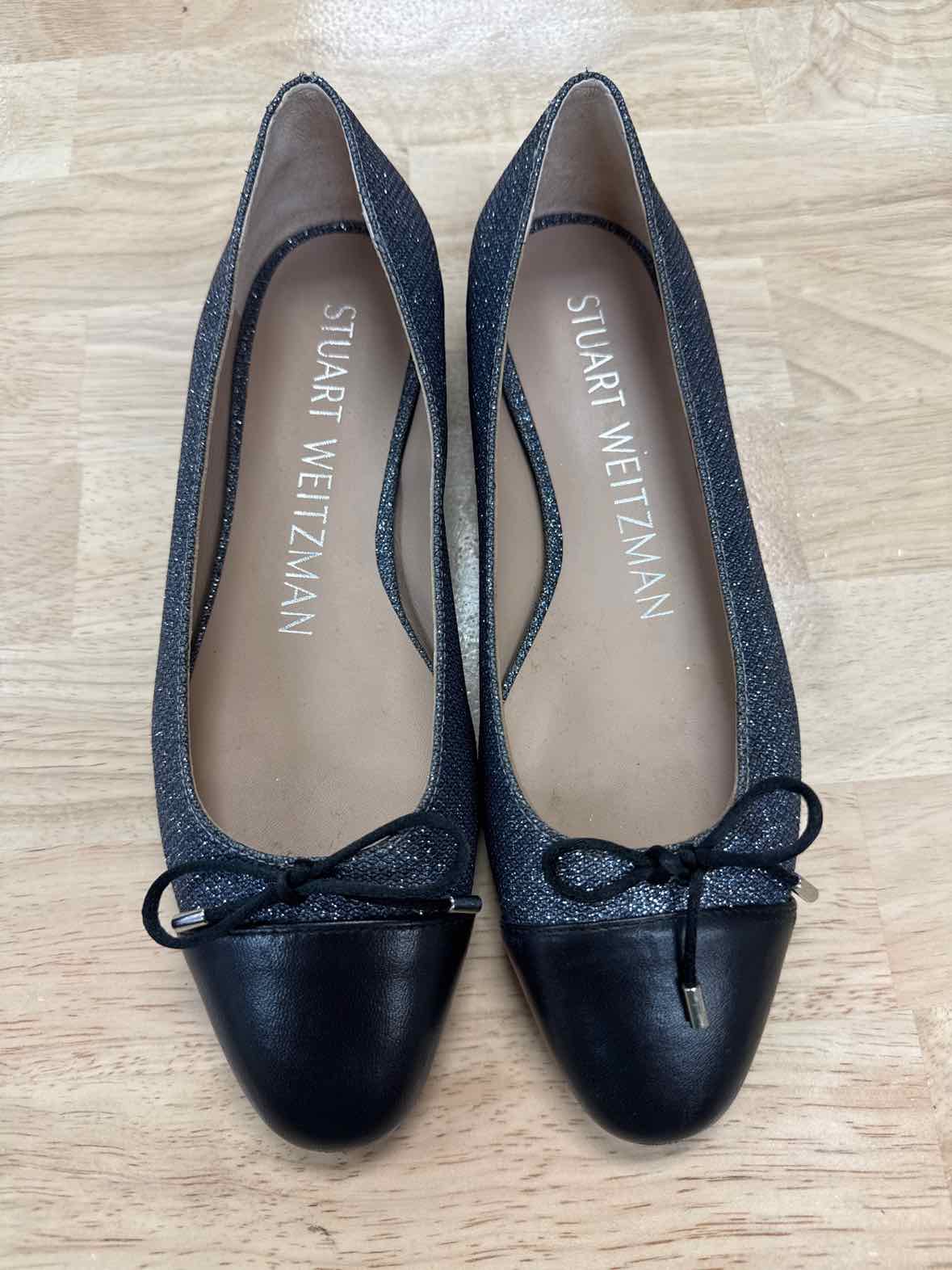 Stuart Weitzman Size 6 Silver Glitter NWOT Flats