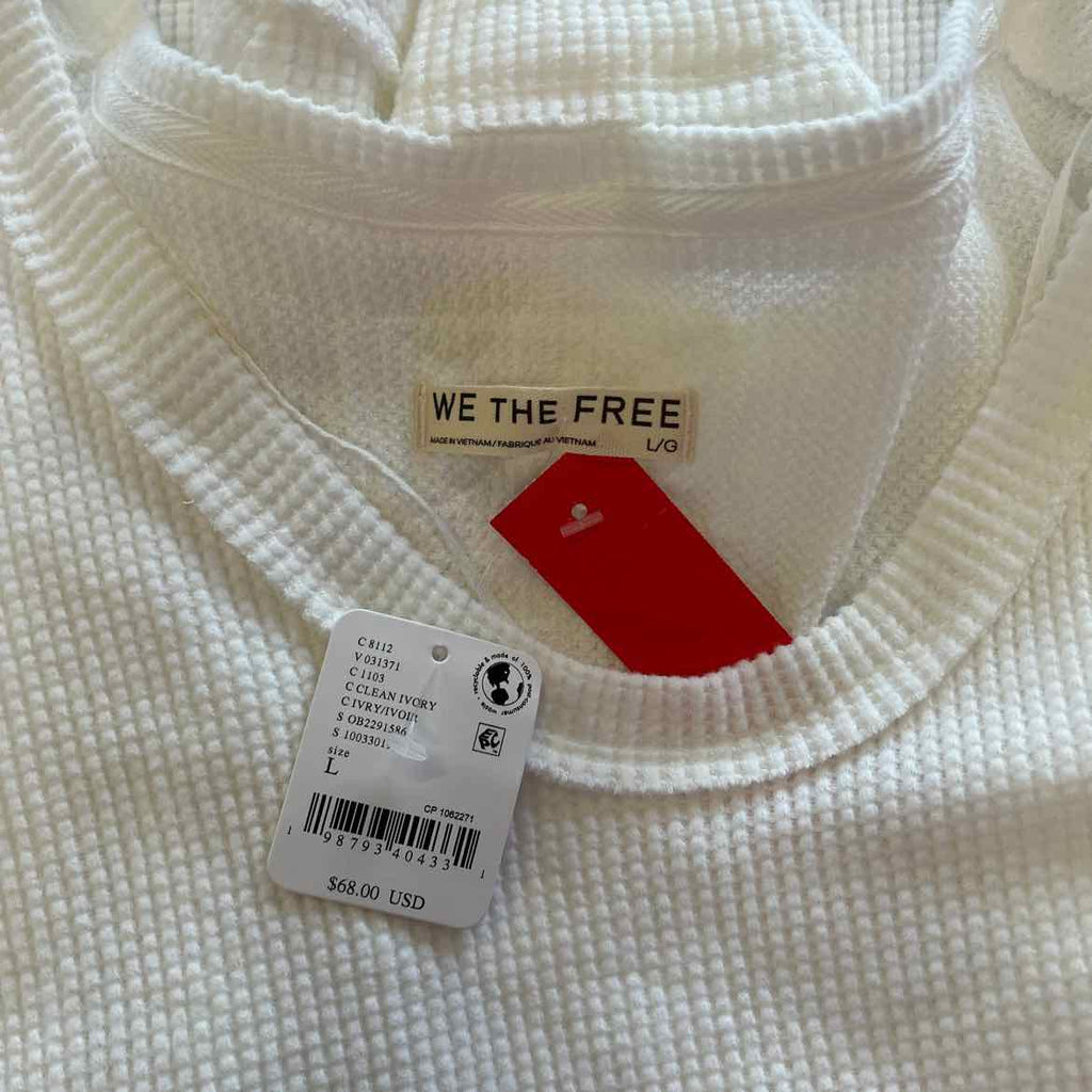 Free People Size L White New Sweater