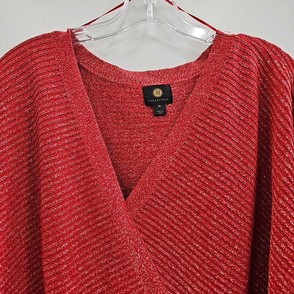 JM Collection Size 2X Red Sweater