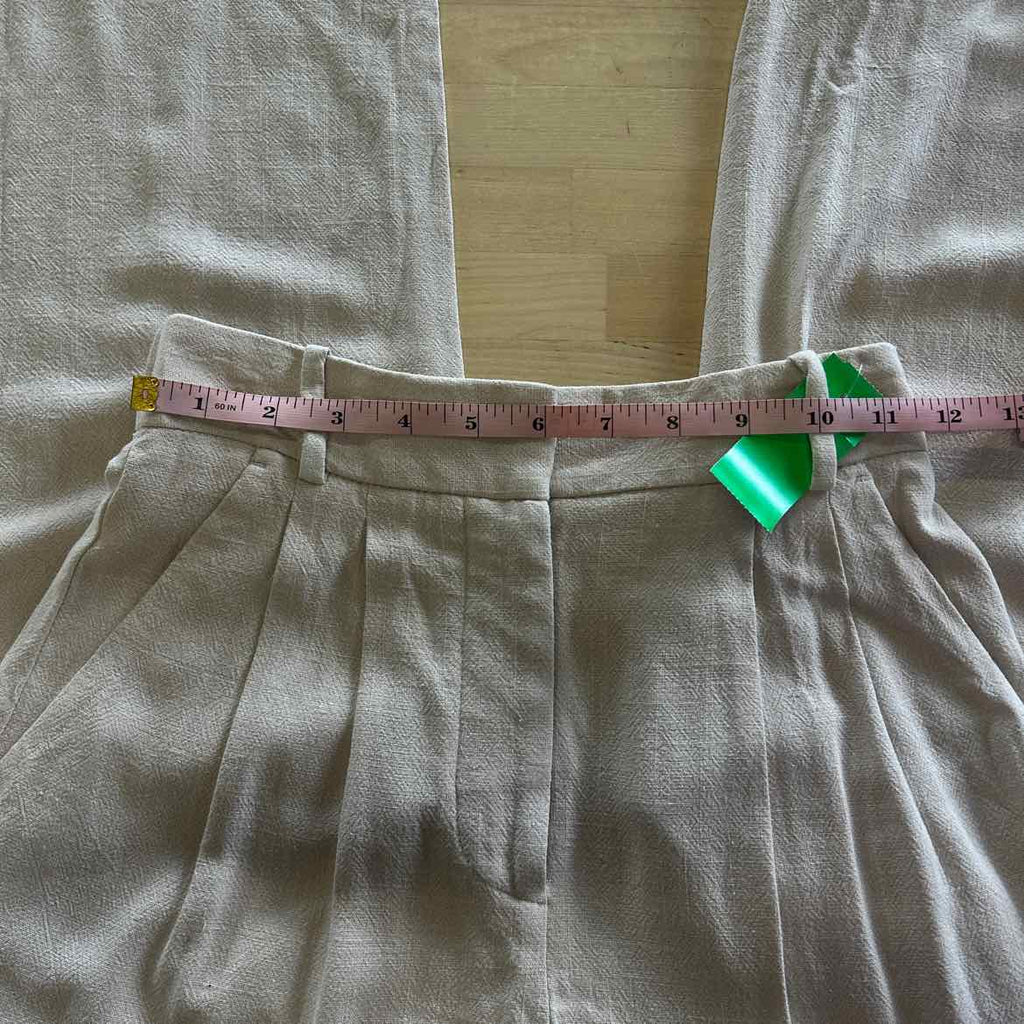 Bcx Juniors' Pleat-Front Mid-Rise Wide-Leg Pants - Sand