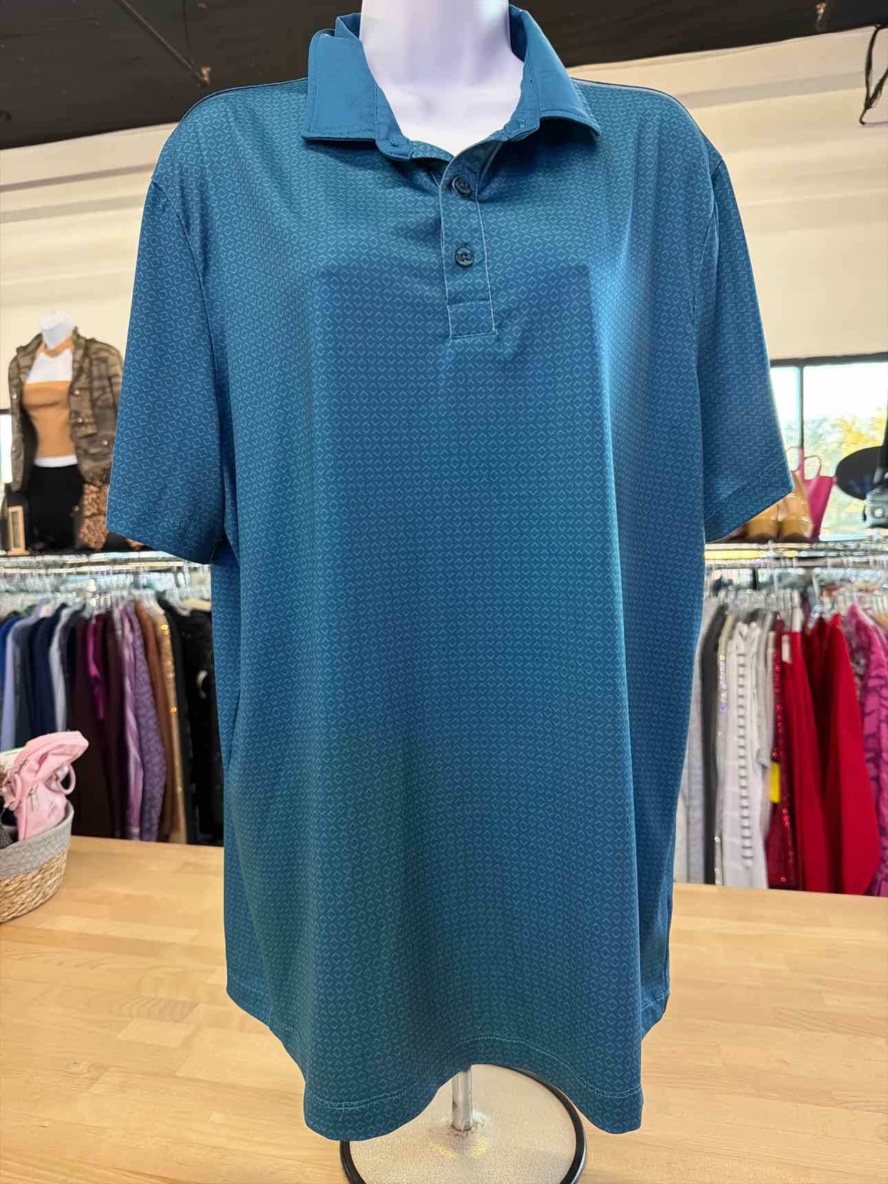 Grayson & Dunn Size L Blue MENS Polo