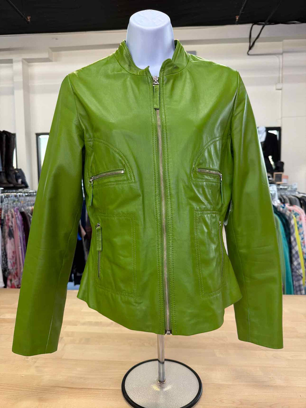 Bod & Christensen Size M Green Moto Jacket