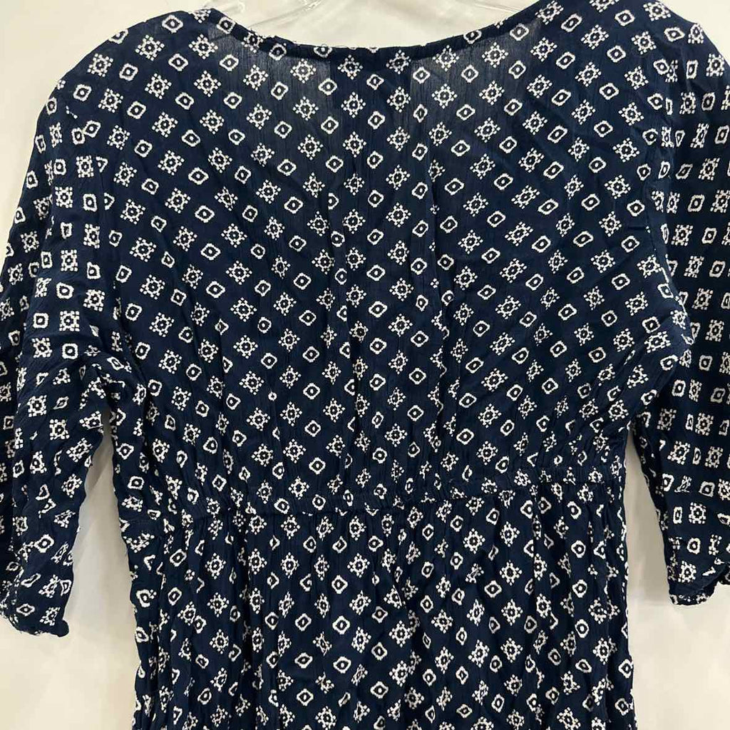 Angie Size M Blue & White Blouse