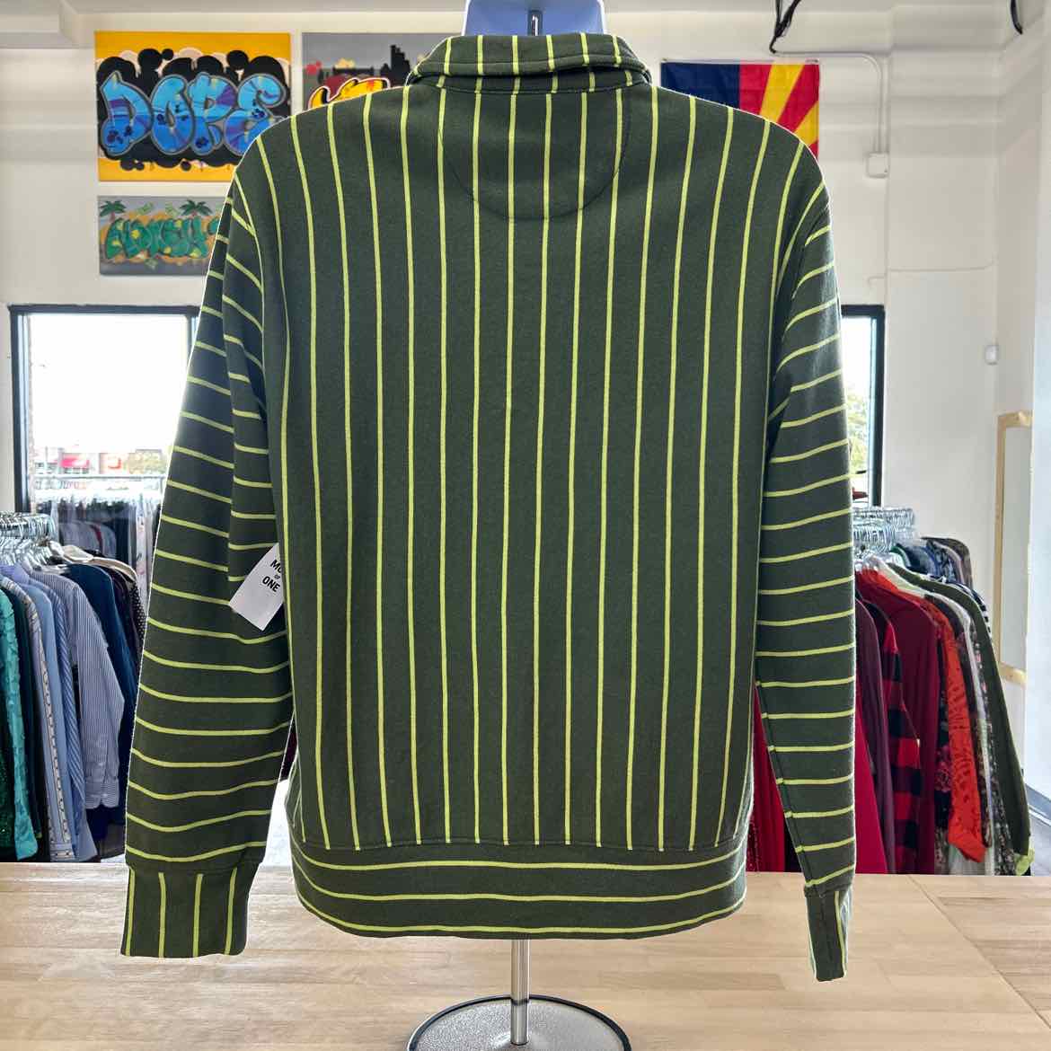 Mode of One Men's Relaxed-Fit Long-Sleeve French Terry Polo Shirt - Wild Ivy