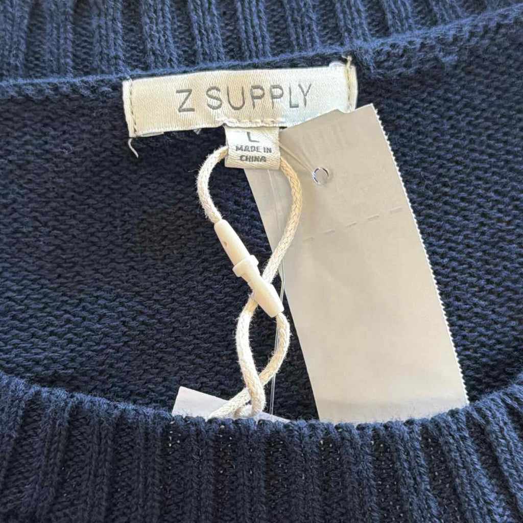 Z Supply Size L Navy New Sweater