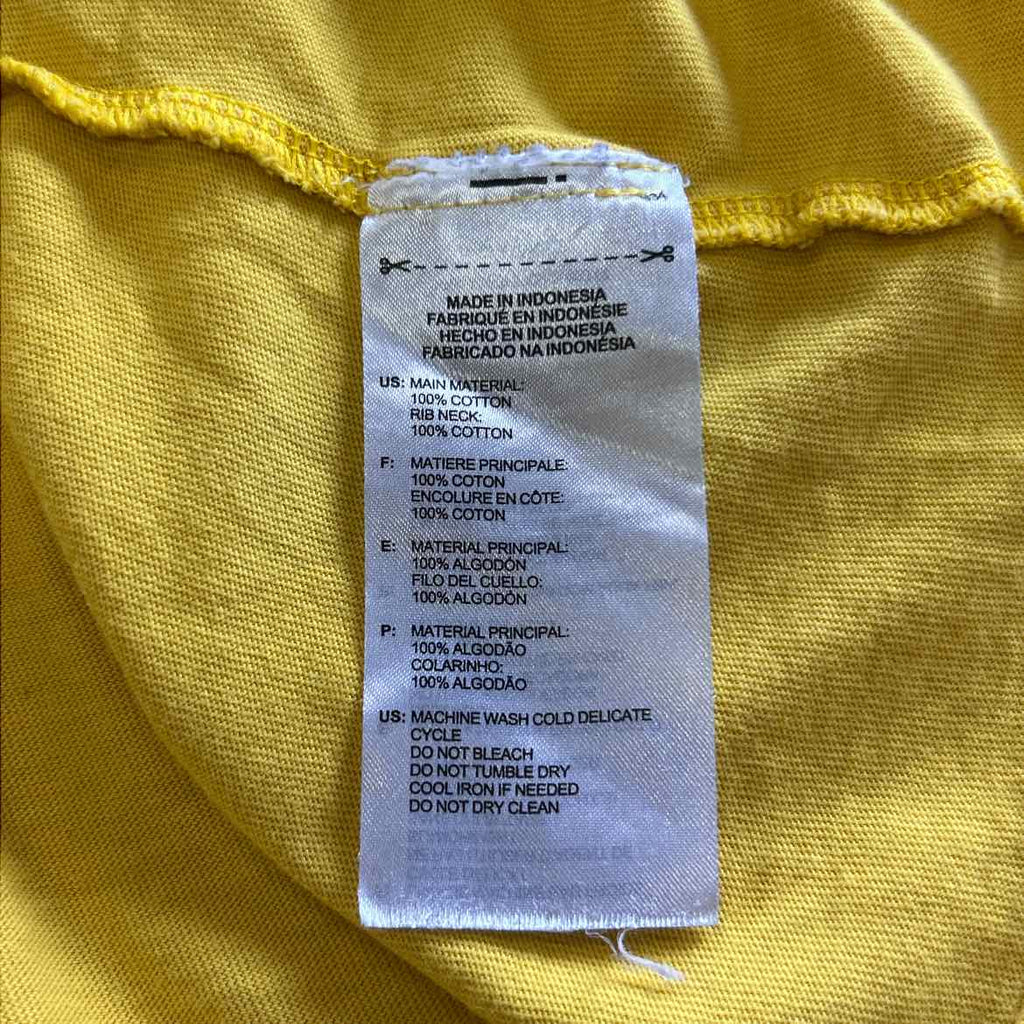 Adidas Size M Yellow Preloved T-Shirt SS