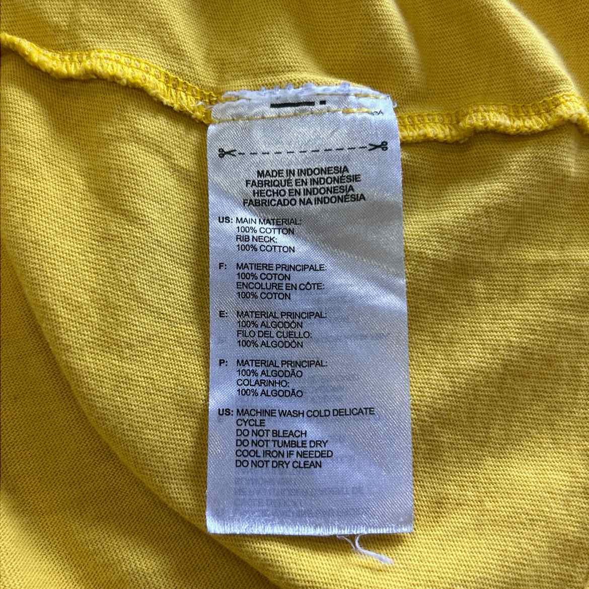 Adidas Size M Yellow Preloved T-Shirt SS