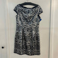 Adrianna Papell Size 4 Silver Sequined Dress