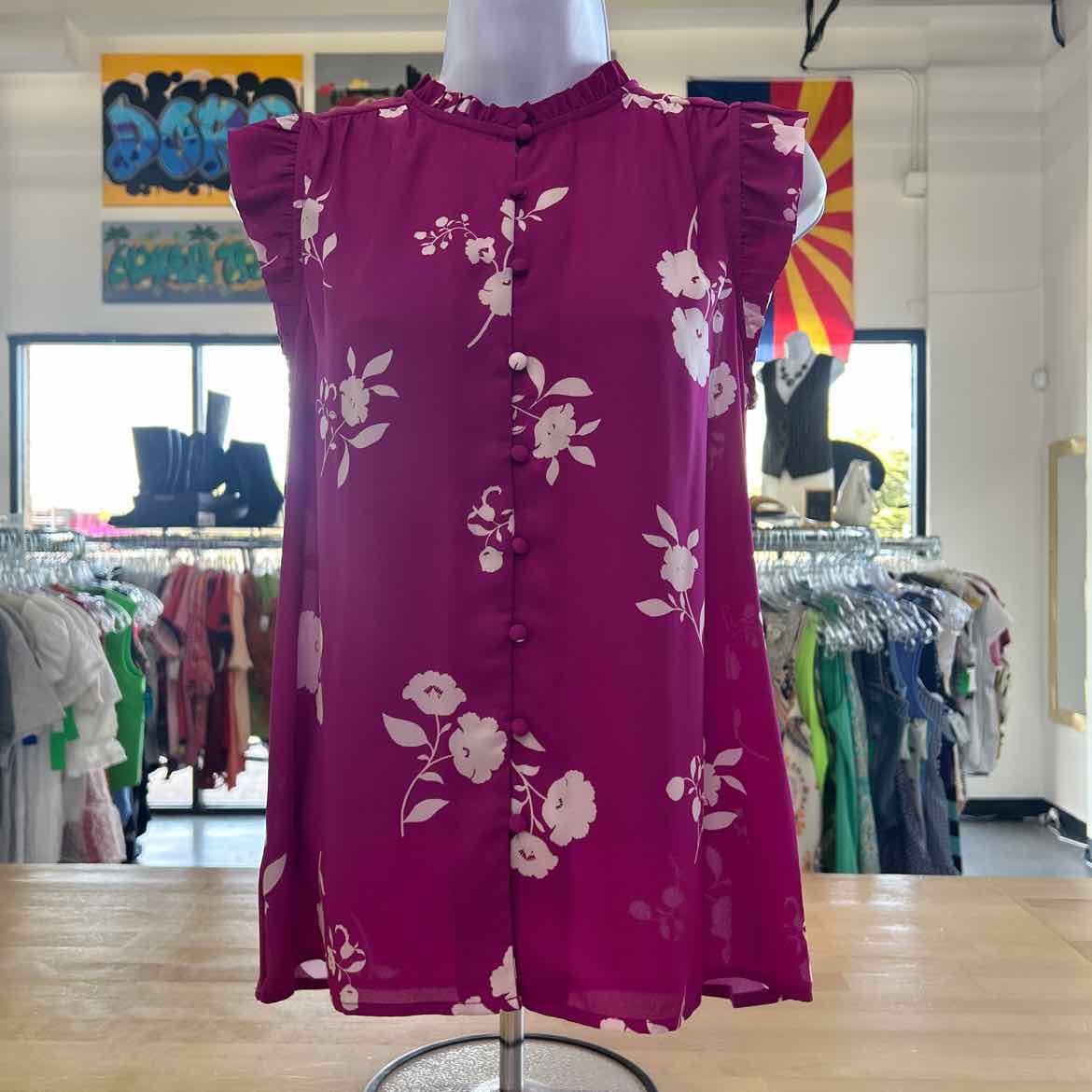 Ann Taylor Size XXS Purple Preloved Sleeveless