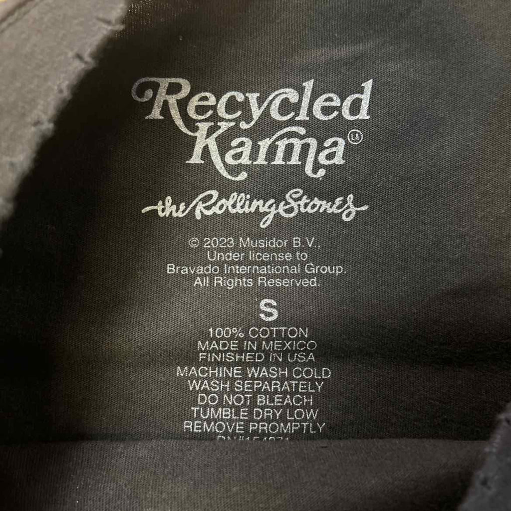 Recycled Karma Size S Black New T-Shirt SS