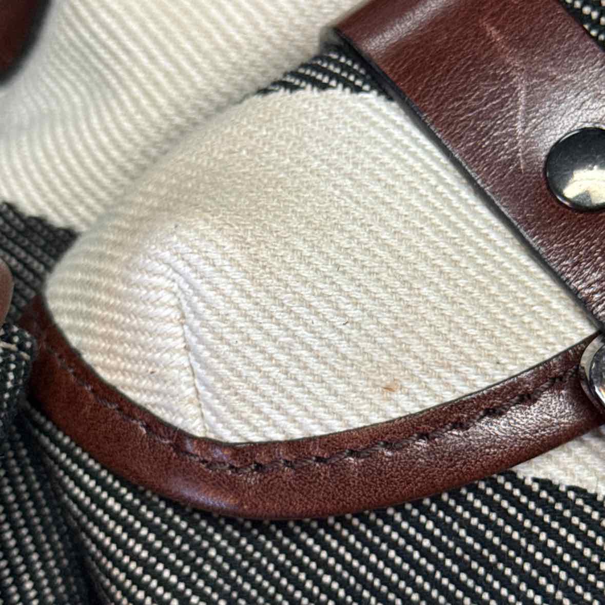 Burberry Black & Cream Mega Check Canvas Lowry Bucket Hobo Pre-Owned
