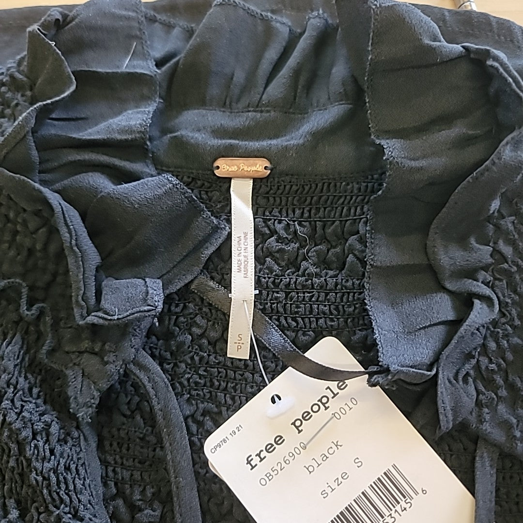 Free People Size S Black Sleeveless