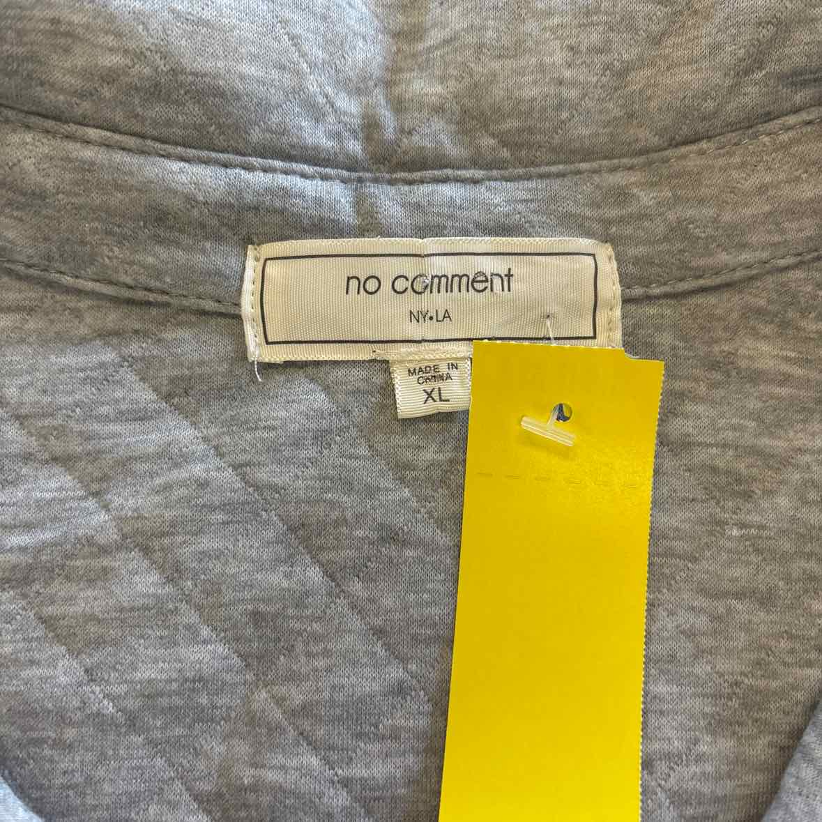 no comment Size XL Gray Quilted Preloved Jacket