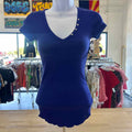Guess Size XS Blue Preloved T-Shirt SS