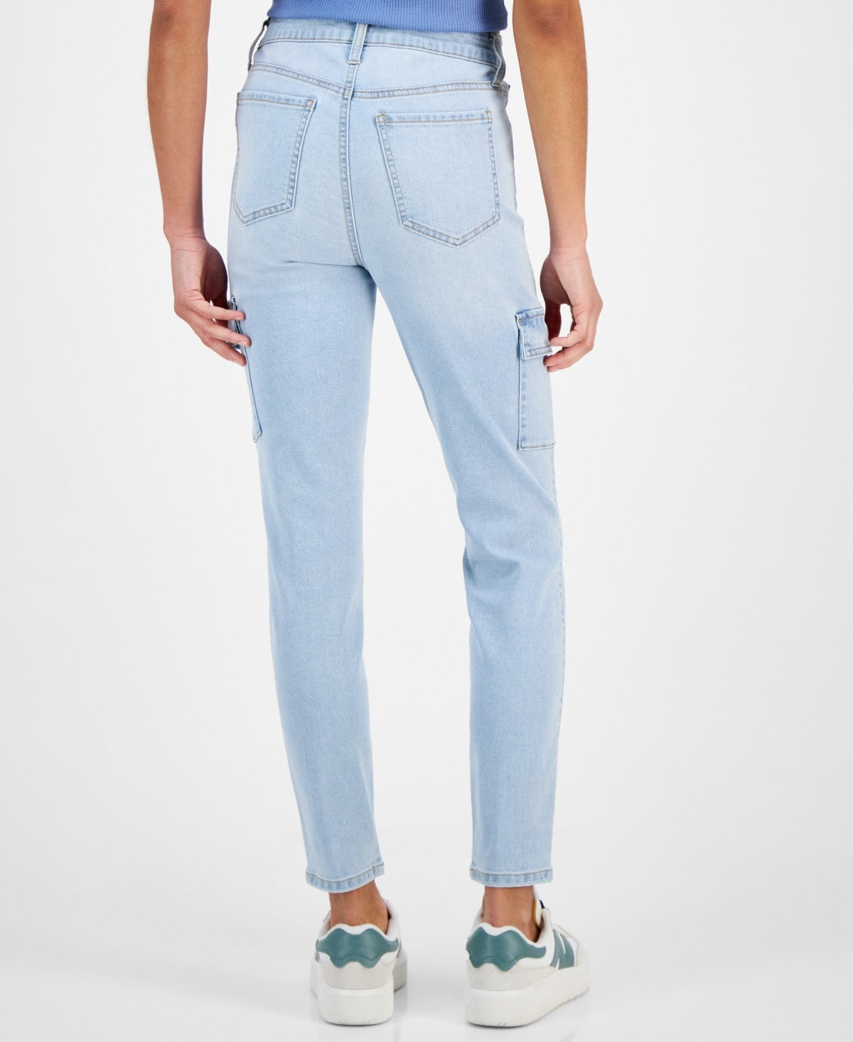 Celebrity Pink Juniors' Mid-Rise Cargo Skinny Jeans - Light Wash - 7