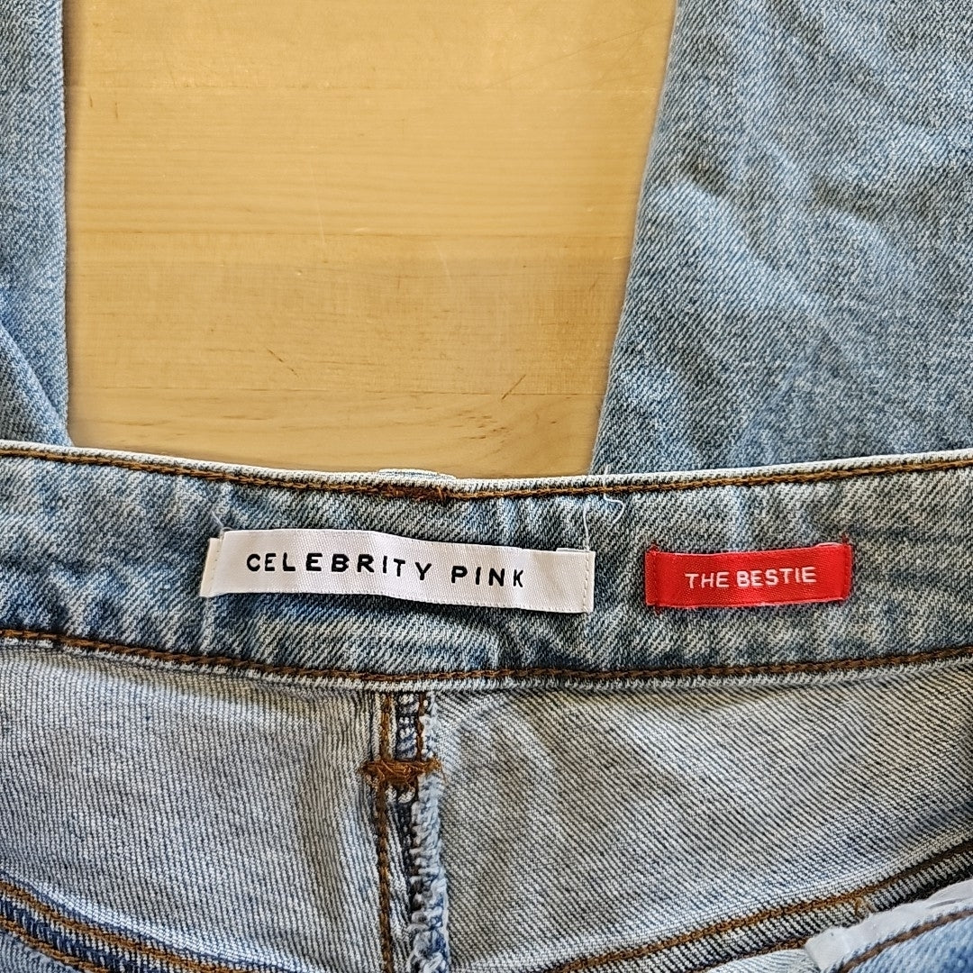 Celebrity Pink Trendy Plus Size Cuffed Girlfriend Jeans - Tide Pool - 18