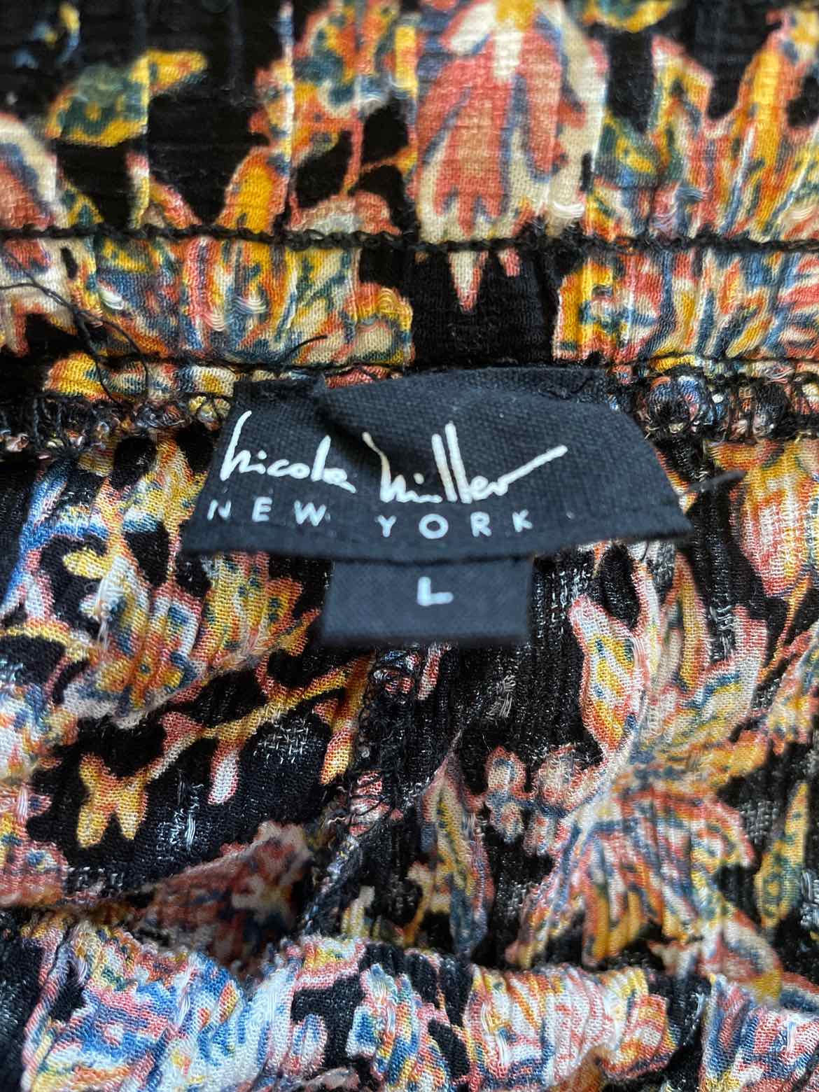 Nicole Miller Size L Black Lounge