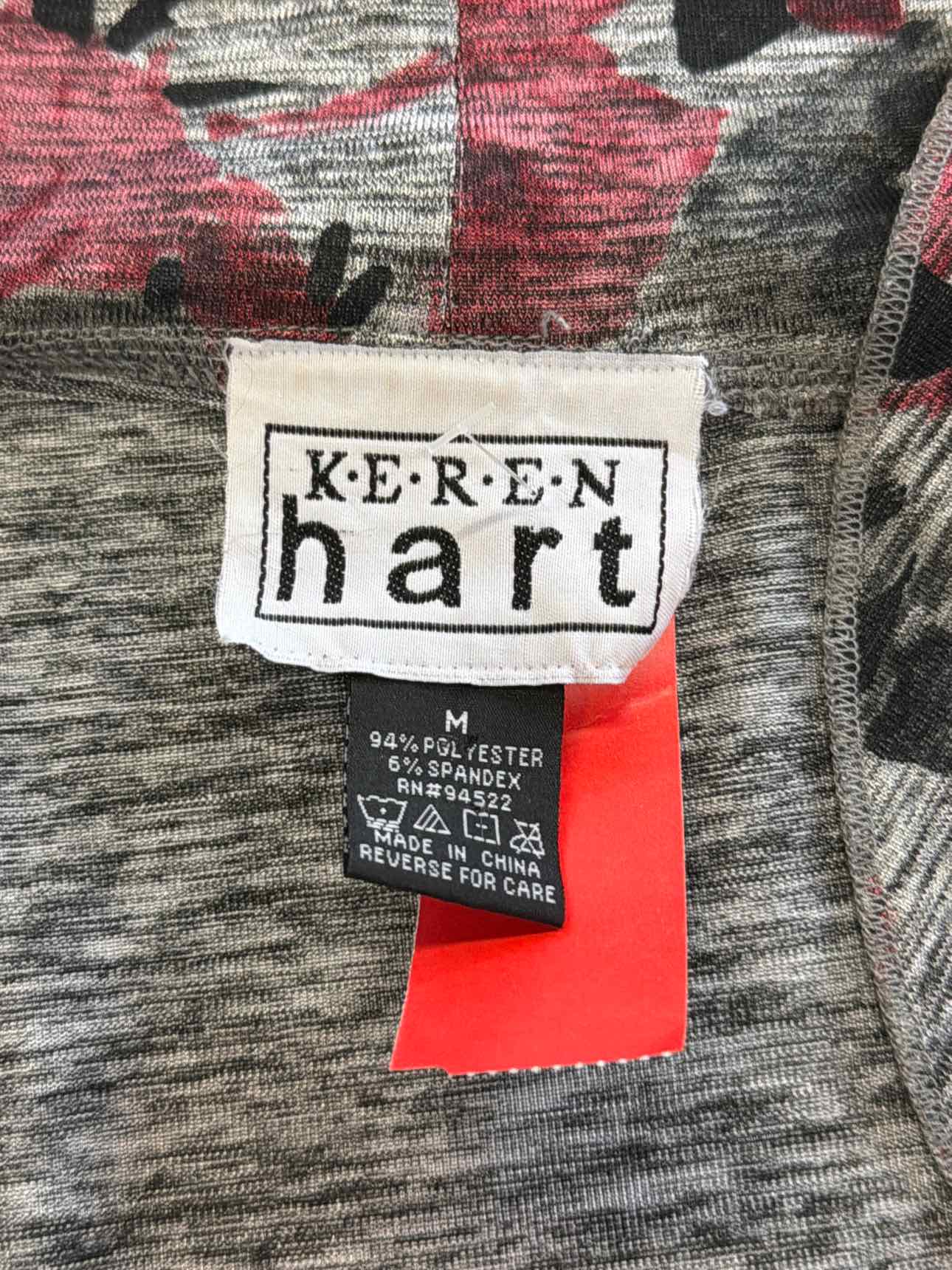 KerenHart Size M Black & Gray Cardigan
