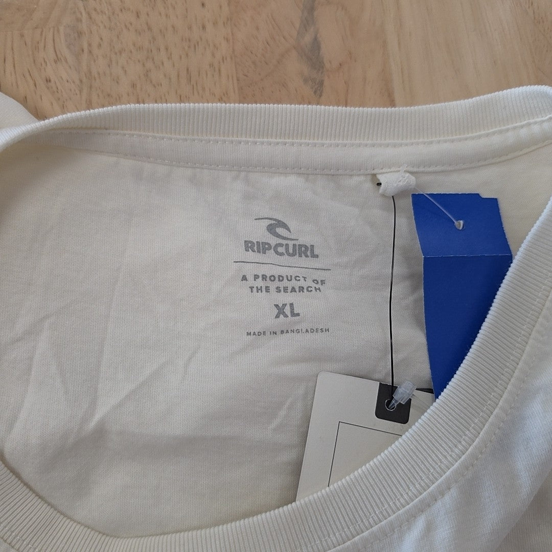 Rip Curl Size XL Wave Gliders Cropped T-Shirt - California Bone