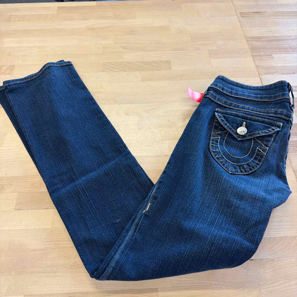 True Religion Size 28 Blue Denim Used Jeans