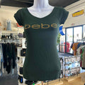 Bebe Size S Green Preloved T-Shirt SS