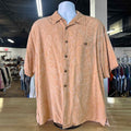 Banana Cabana Size M Peach Preloved MENS Button Down Shirt
