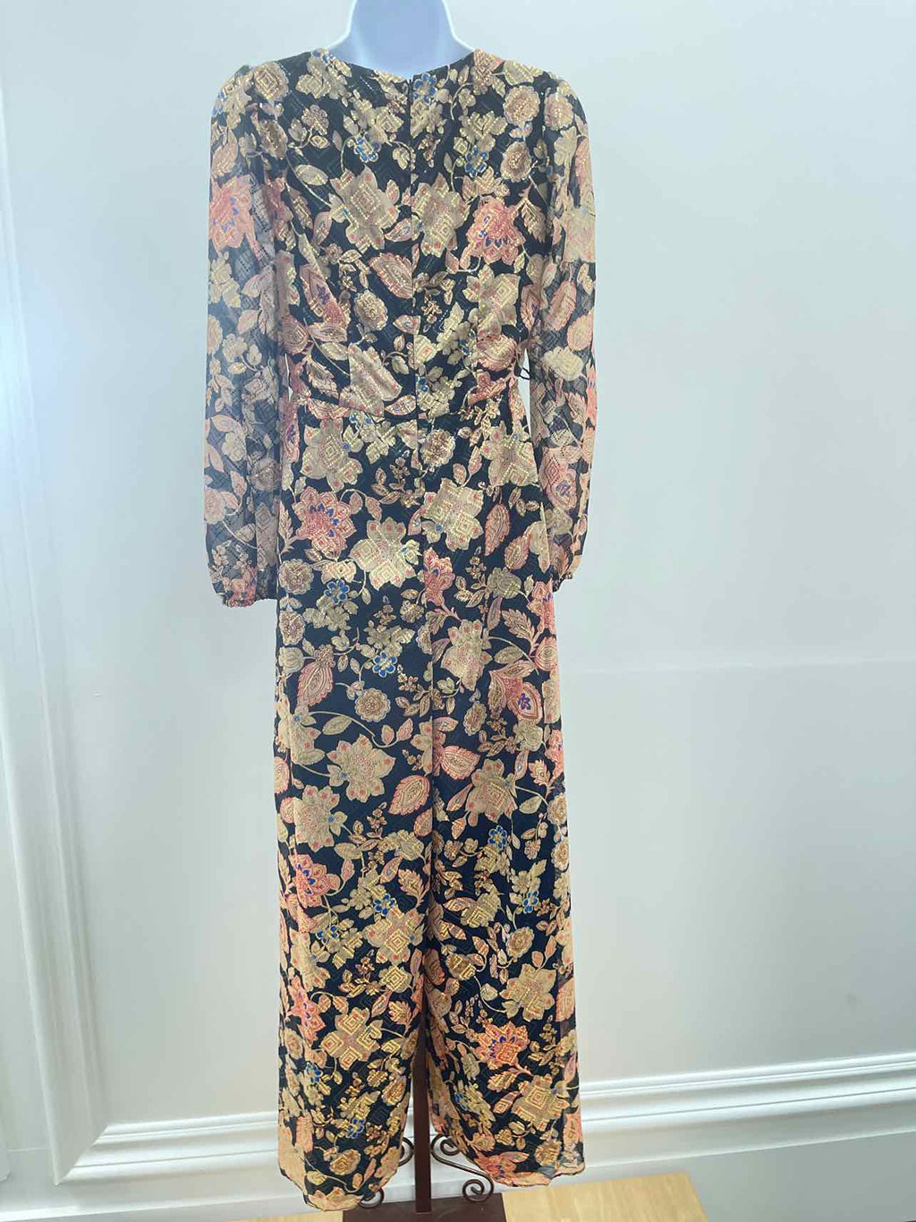 Vince Camuto V Neck Tie Waist Jumpsuit