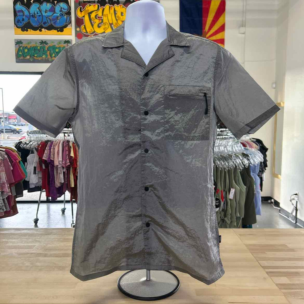 DKNY Size S Silver New MENS Button Down Shirt