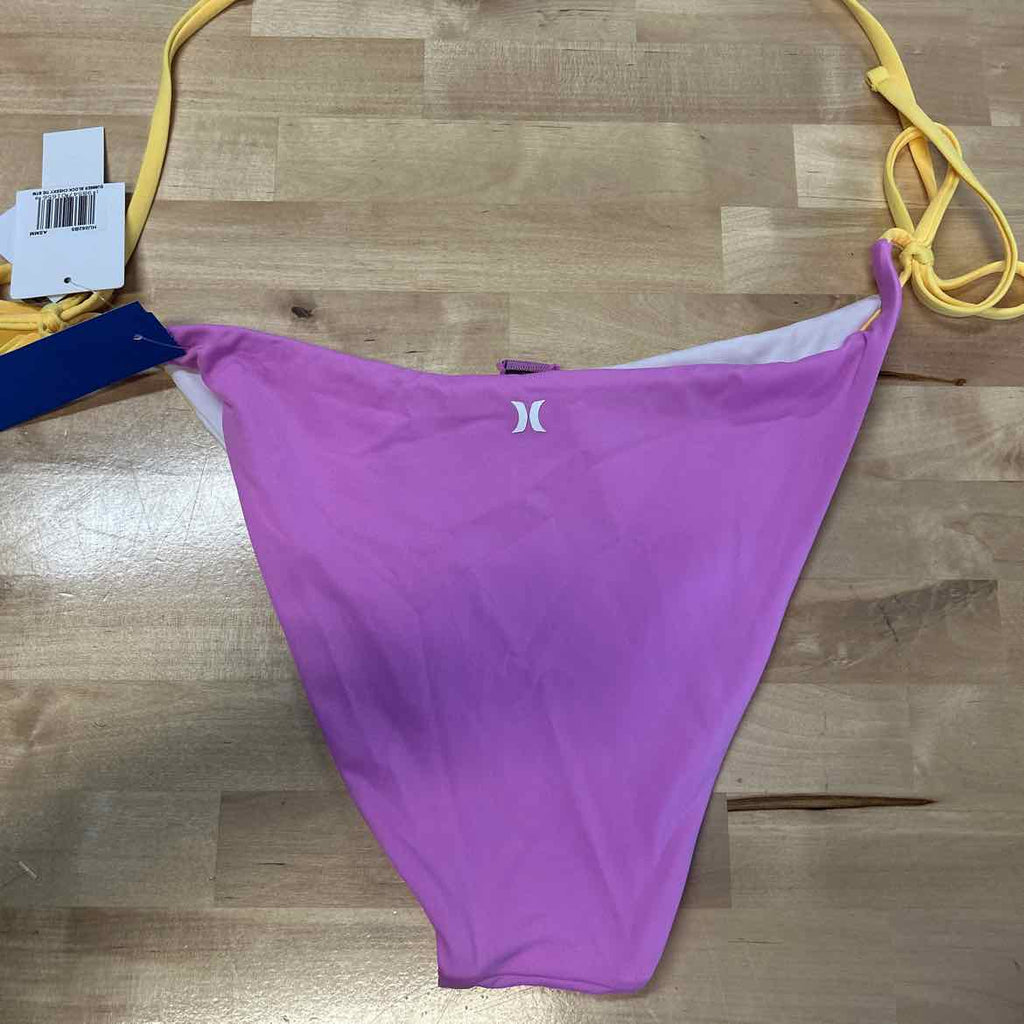 Hurley Size XL Summer Block Cheeky Tie Side Womens Bikini Bottoms