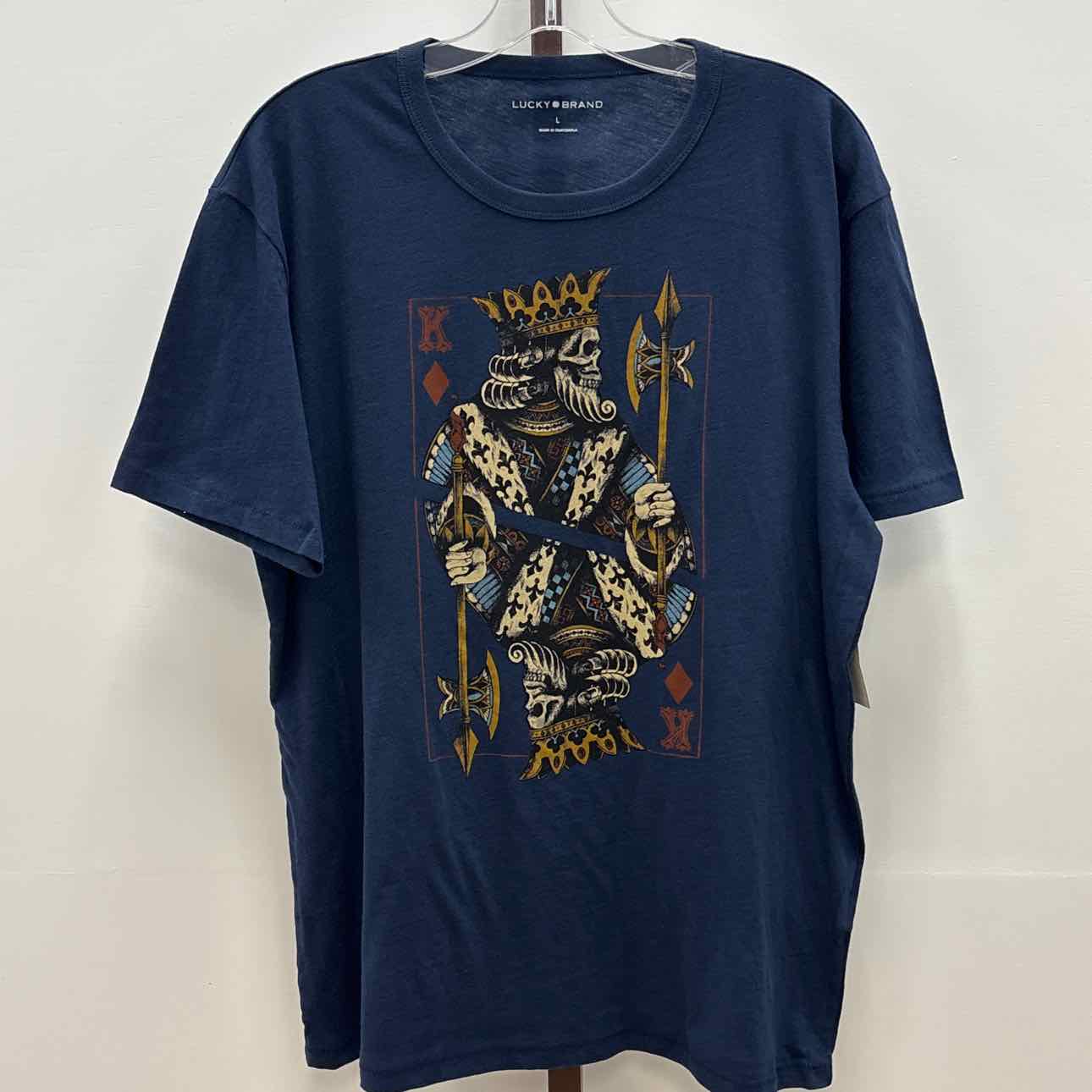 Lucky Brand Size L Men's King of Diamonds Tee