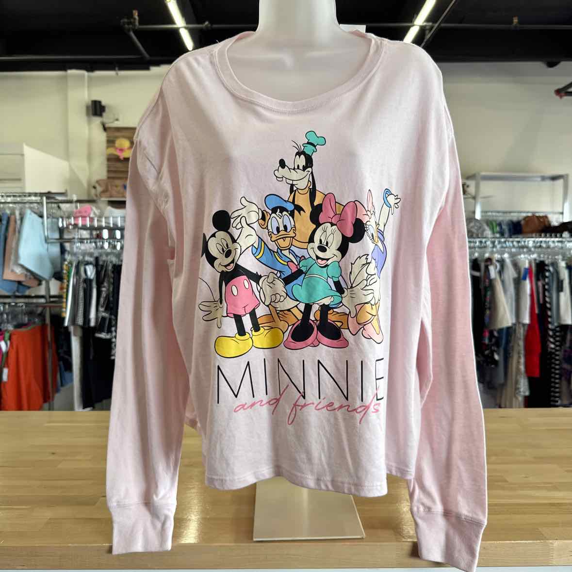 Disney Size 1X Pink Long Sleeve