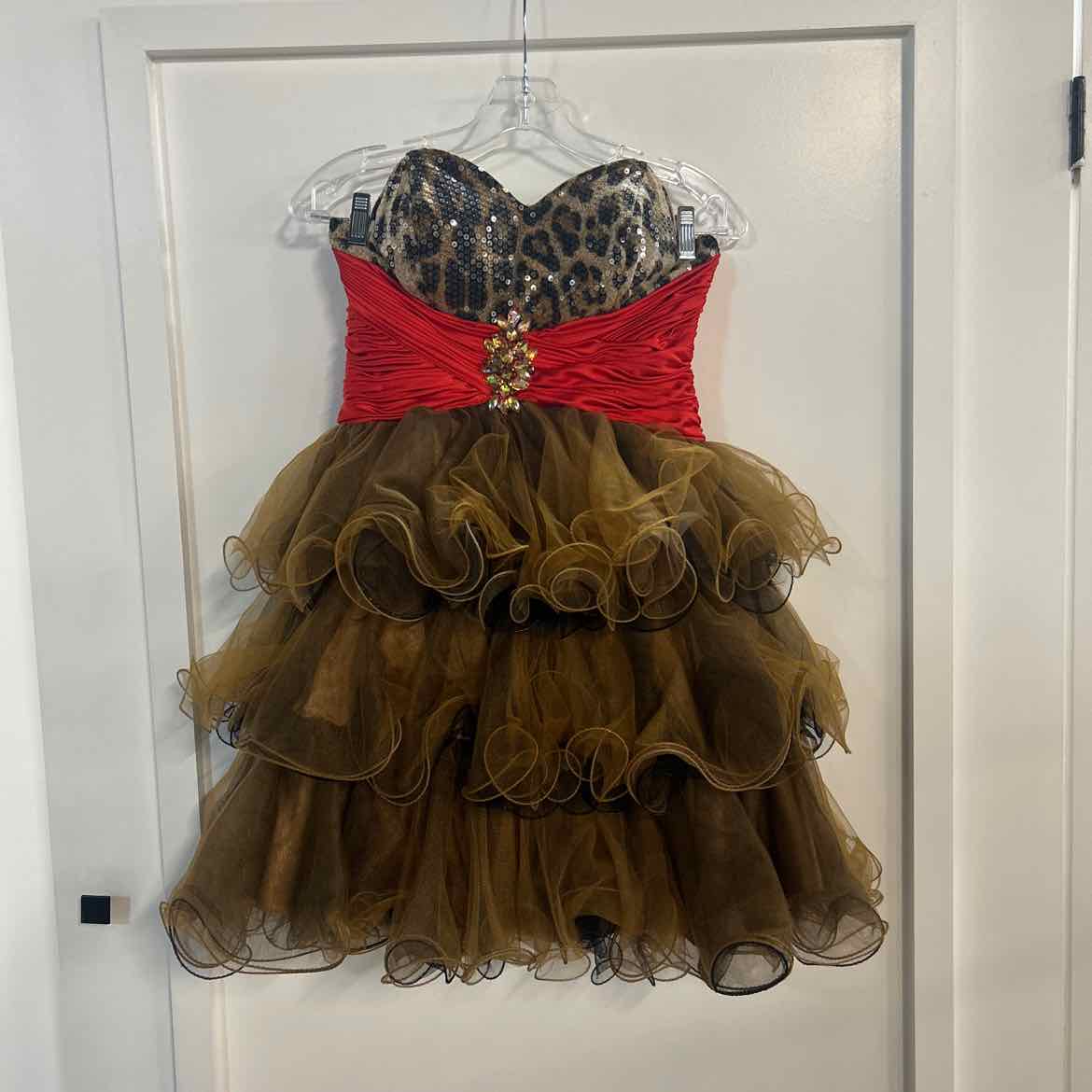 Party Time Size 8 Brown Preloved Dress